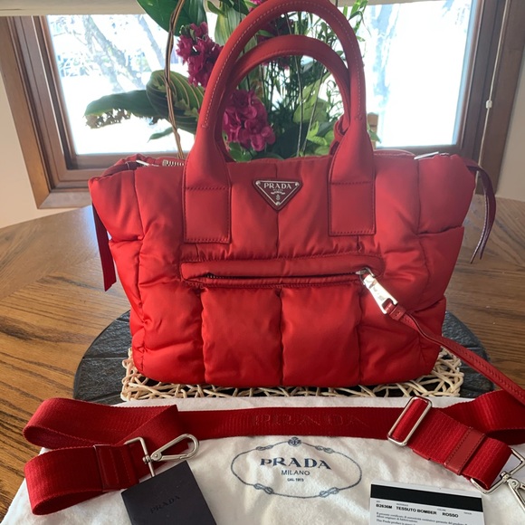 Prada Handbags - 🔥HOST PICK🔥RED PRADA BOMBER